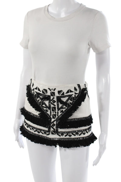 Twelfth Street by Cynthia Vincent Women Mini Boho Skort White Size 0