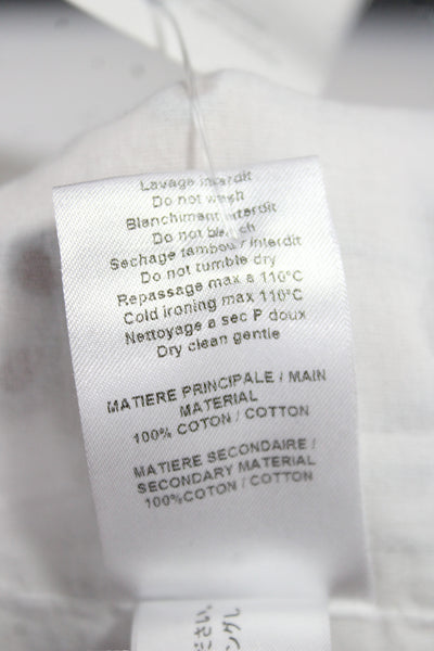 See by Chloe Womens Mini Skirt White Floral Cotton Zip Size 34