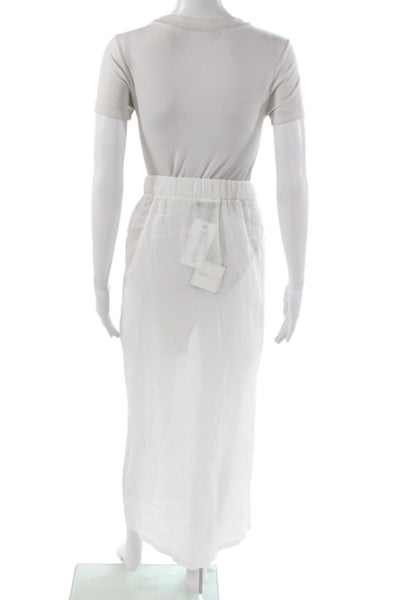 Moeva Womens White Maxi Skirt Viscose Pull On Beach Size M
