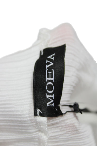 Moeva Womens White Maxi Skirt Viscose Pull On Beach Size M