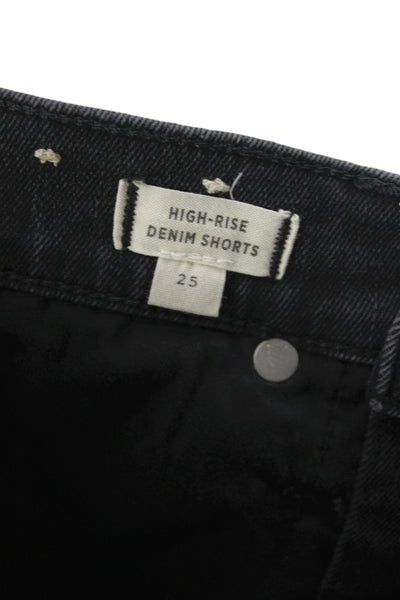 Madewell Womens Cut-Off Black Shorts Size 25