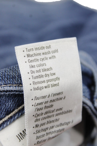 Paige Women Cut-Off Shorts Blue Button 98% Cotton Size 25