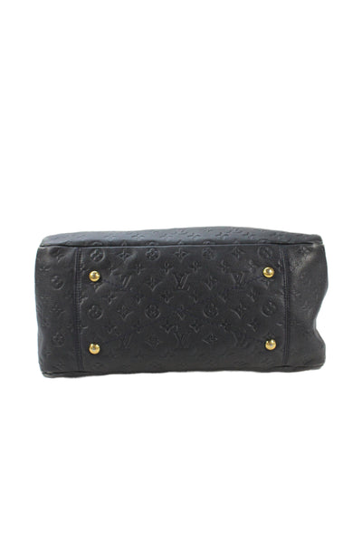 Louis Vuitton Womens Leather Artsy MM Monogram Handbag Black