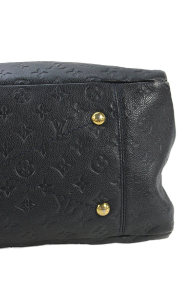Louis Vuitton Womens Leather Artsy MM Monogram Handbag Black