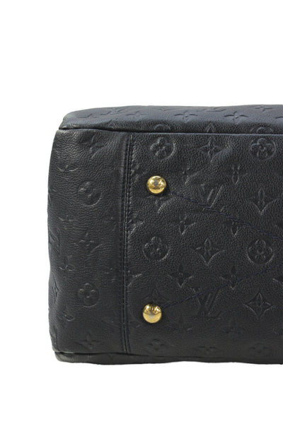 Louis Vuitton Womens Leather Artsy MM Monogram Handbag Black