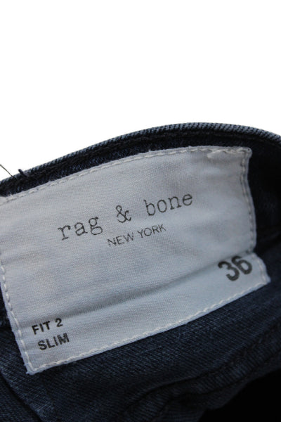 Rag & Bone Mens Straight Jeans Blue Button Fly Cotton Inseam 30 Size 36