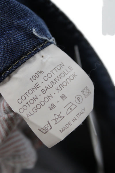 Brunello Cucinelli Mens Straight Blue Jeans Cotton Size 36