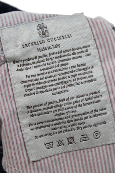 Brunello Cucinelli Mens Straight Blue Jeans Cotton Size 36