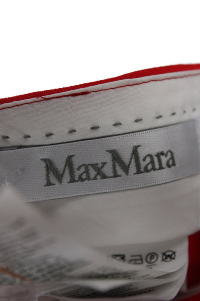 Max Mara Womens Dress Pants Red 84% Viscose Size 10