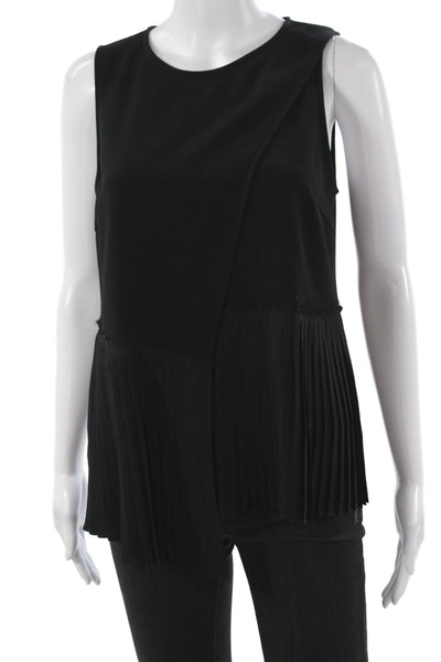 Derek Lam 10 Crosby Women Basic Sleeveless Black Triacetate Tank Size 6