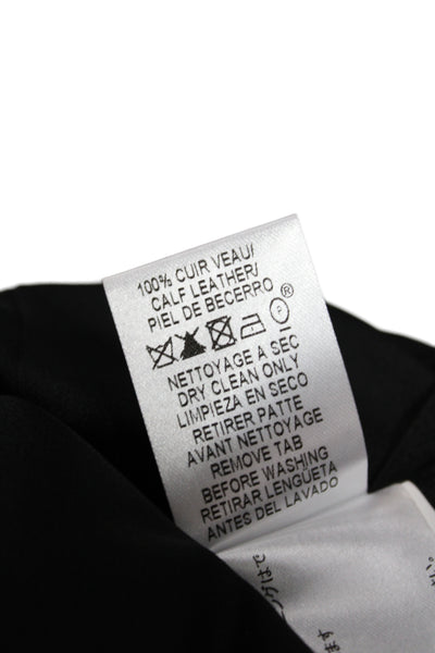 Paule Ka Womens Basic Jacket Black 100% Virgin Wool Buckle Long Sleeve Size 40