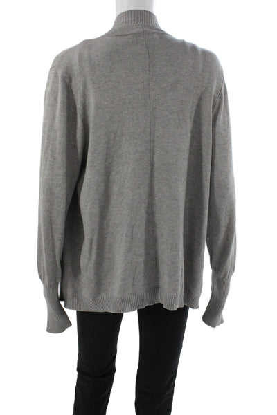 Allegra Hicks Womens Cardigan Cowl Neck Gray 65% Silk Long Sleeve Size 8