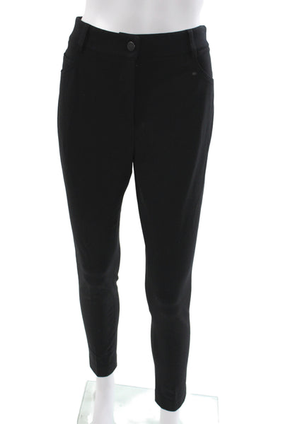 Akris Punto Women Black Ankle Pants Button 69% Viscose Inseam 28 Size 8