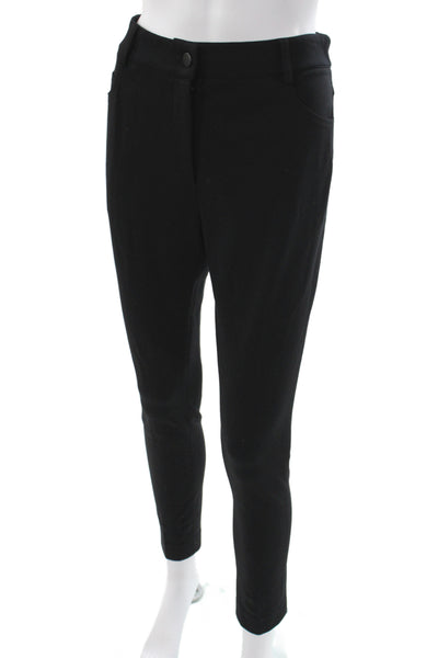Akris Punto Women Black Ankle Pants Button 69% Viscose Inseam 28 Size 8