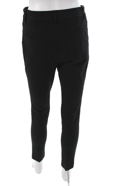 Akris Punto Women Black Ankle Pants Button 69% Viscose Inseam 28 Size 8