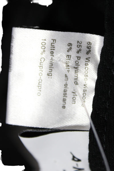 Akris Punto Women Black Ankle Pants Button 69% Viscose Inseam 28 Size 8