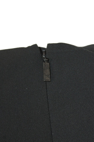 Lafayette 148 New York Women Black Jumpsuit Short Sleeve Boat Neck Size 16