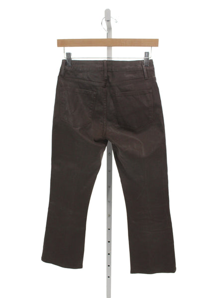 Frame Women Cropped Brown High Rise Jeans Western Cotton Size 26