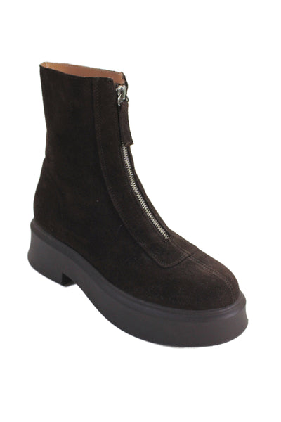 Steve Madden Womens Suede Platform Jones Ankle Boots Brown Size 10 Medium