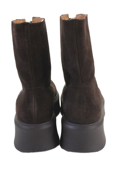 Steve Madden Womens Suede Platform Jones Ankle Boots Brown Size 10 Medium