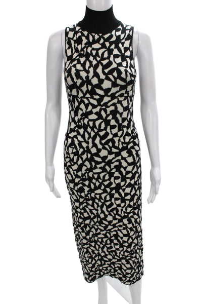 Maggy London Women Bodycon Dress Black Sleeveless Midi Size XS