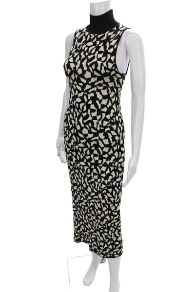Maggy London Women Bodycon Dress Black Sleeveless Midi Size XS