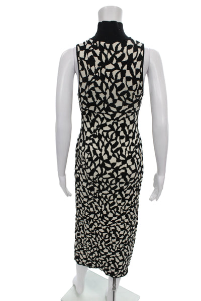Maggy London Women Bodycon Dress Black Sleeveless Midi Size XS