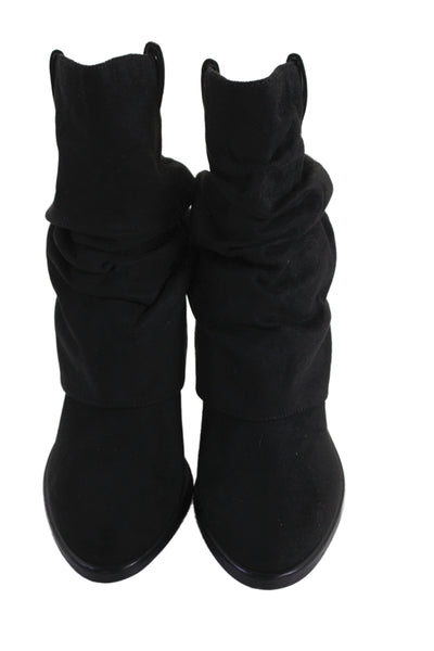 Marc Fisher Womens Suede Pointed Toe Ankle Boots Black Size 7M