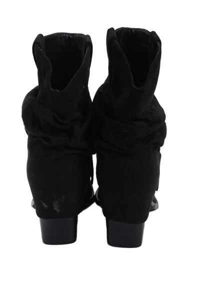 Marc Fisher Womens Suede Pointed Toe Ankle Boots Black Size 7M