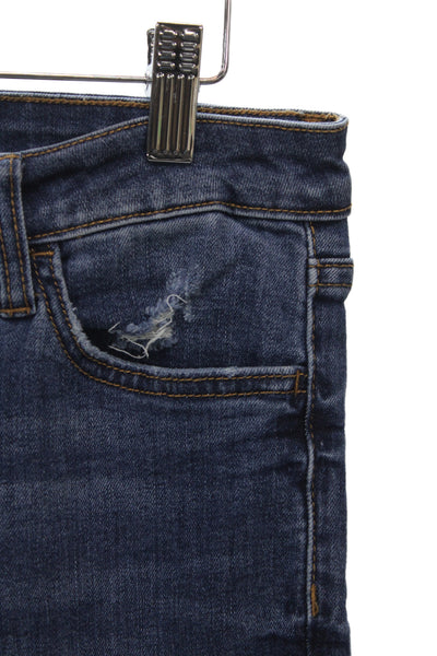 Vervet Womens Skinny Jeans Blue Mid Rise Button Size 28