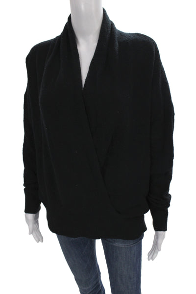 Lilla P Women Cowl Neck Black Pullover Long Sleeve Size M