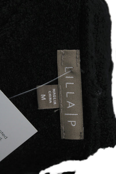 Lilla P Women Cowl Neck Black Pullover Long Sleeve Size M