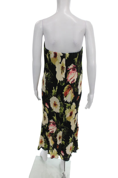 Abercrombie & Fitch Women Sheath Dress Black Off Shoulder Midi Floral Size M