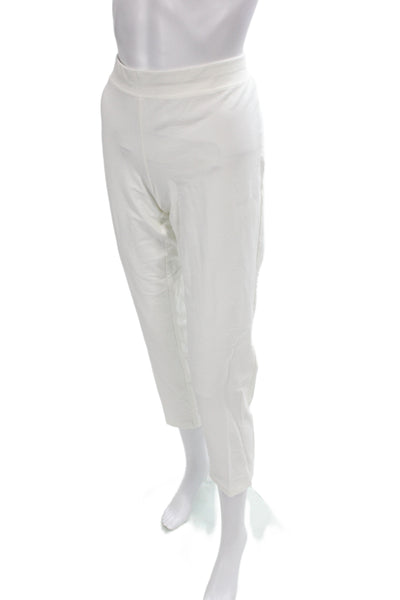 Eileen Fisher Women Cropped White Pants Viscose Size M