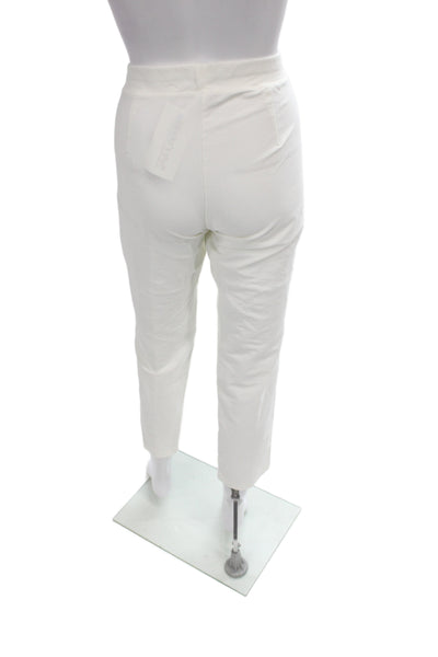 Eileen Fisher Women Cropped White Pants Viscose Size M