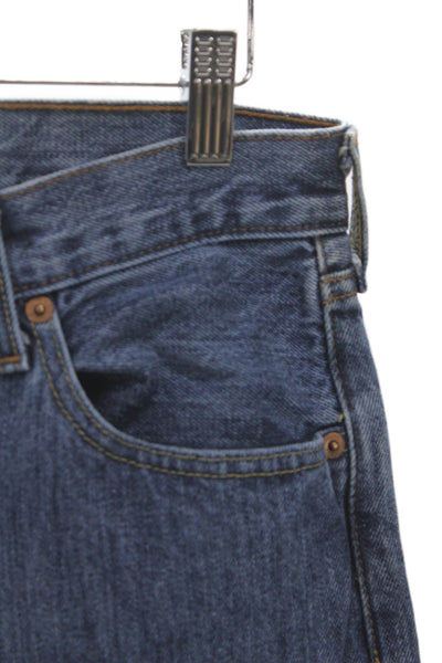 Levis Men Straight Jeans Blue Cotton Mid Rise Inseam 30 Size 28