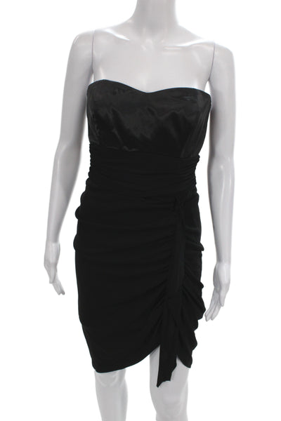 Badgley Mischka Women Bodycon Black Sweetheart Mini Dress Sleeveless Size 2