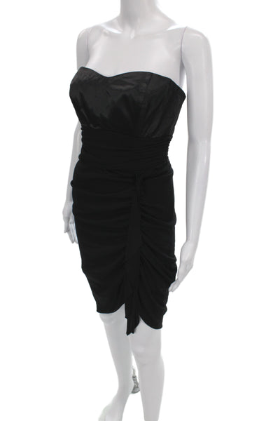 Badgley Mischka Women Bodycon Black Sweetheart Mini Dress Sleeveless Size 2
