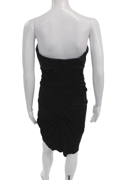 Badgley Mischka Women Bodycon Black Sweetheart Mini Dress Sleeveless Size 2