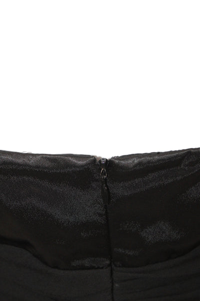 Badgley Mischka Women Bodycon Black Sweetheart Mini Dress Sleeveless Size 2