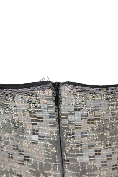 Badgley Mischka Women Bodycon Sequin Sweetheart Mini Dress Size 4
