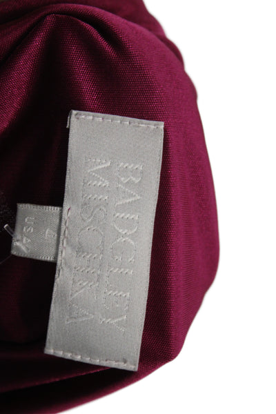 Badgley Mischka Women Purple Sleeveless Cowl Neck Mini Cocktail Dress Size 4