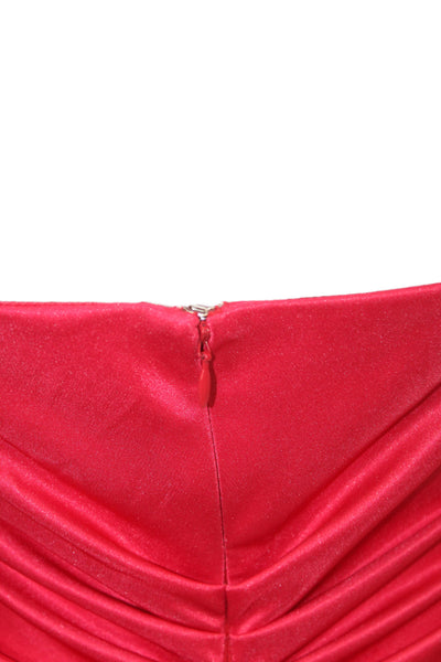 Mark & James by Badgley Mischka Womens Red Off Shoulder Bodycon Dress Size 0