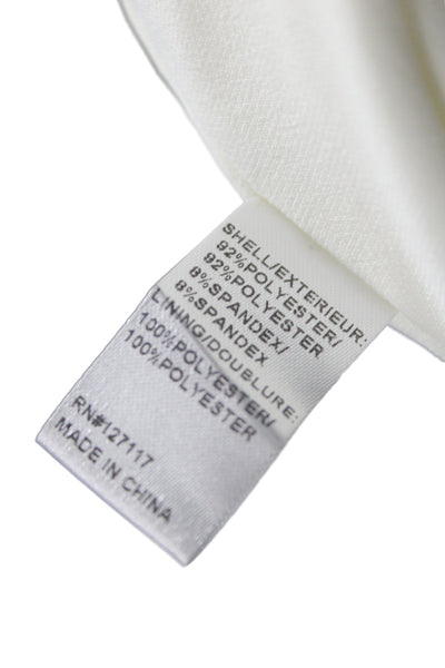 Badgley Mischka Women Bodycon Cowl Neck Sleeveless Ivory Dress Size 6