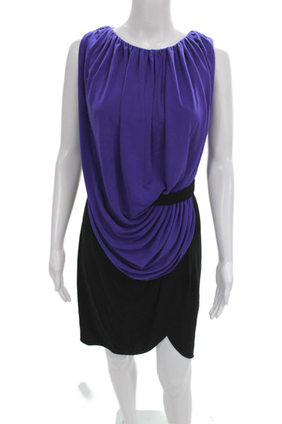 Mark & James by Badgley Mischka Womens Blouson Purple Cocktail Dress Size 2