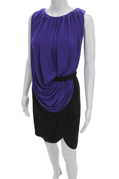 Mark & James by Badgley Mischka Womens Blouson Purple Cocktail Dress Size 2