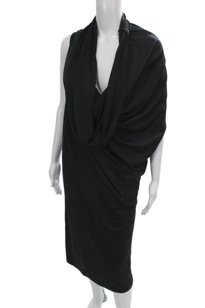Mark & James by Badgley Mischka Womens Shift Dress Black Cowl Neck Size M