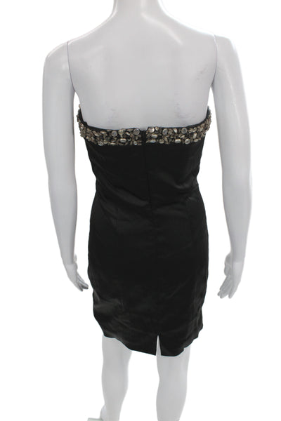 Mark & James by Badgley Mischka Women Sheath Dress Black Strapless Mini Size 0