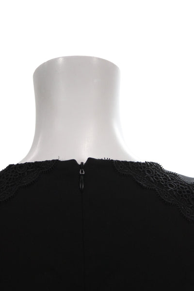 Badgley Mischka Women Sheath Lace Dress Black 3/4 Sleeve Size 6