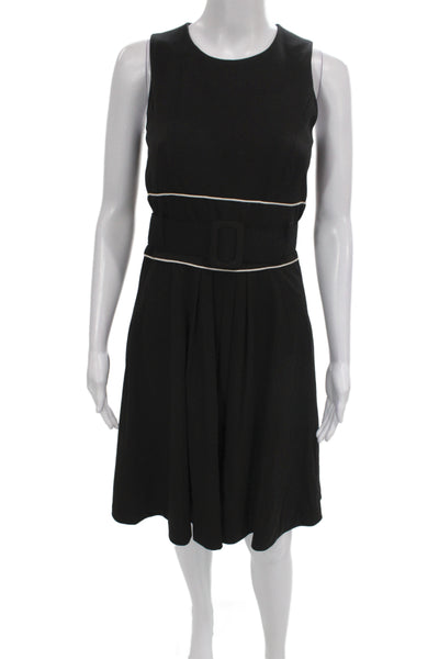 Badgley Mischka Womens Fit & Flare Black Dress Size 4